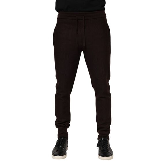 Dolce & Gabbana Brown Cashmere Men Jogger SweatMen's Men's Pants